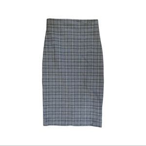 Zara plaid pencil skirt